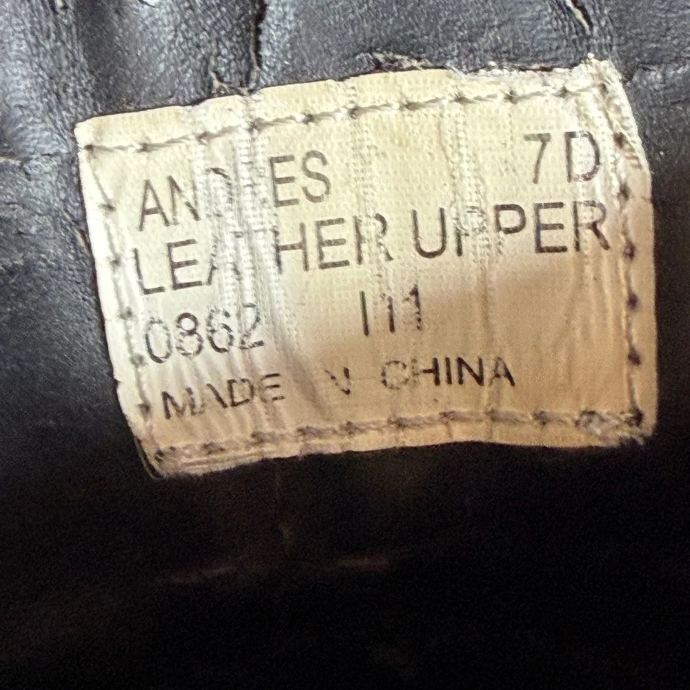 Vintage Polo Ralph Lauren Andres Leather Combat Boots Brown Olive 7D Buckle Zip